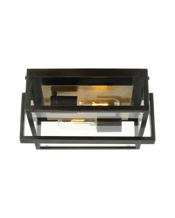 Halle 11" Flush Mount Black
