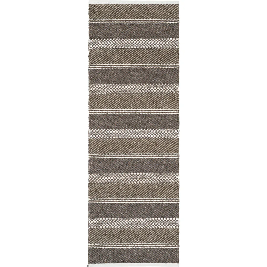 HORREDSMATTAN Teppich Sia Brown Streifen Mischgewebe 70 x 210 cm