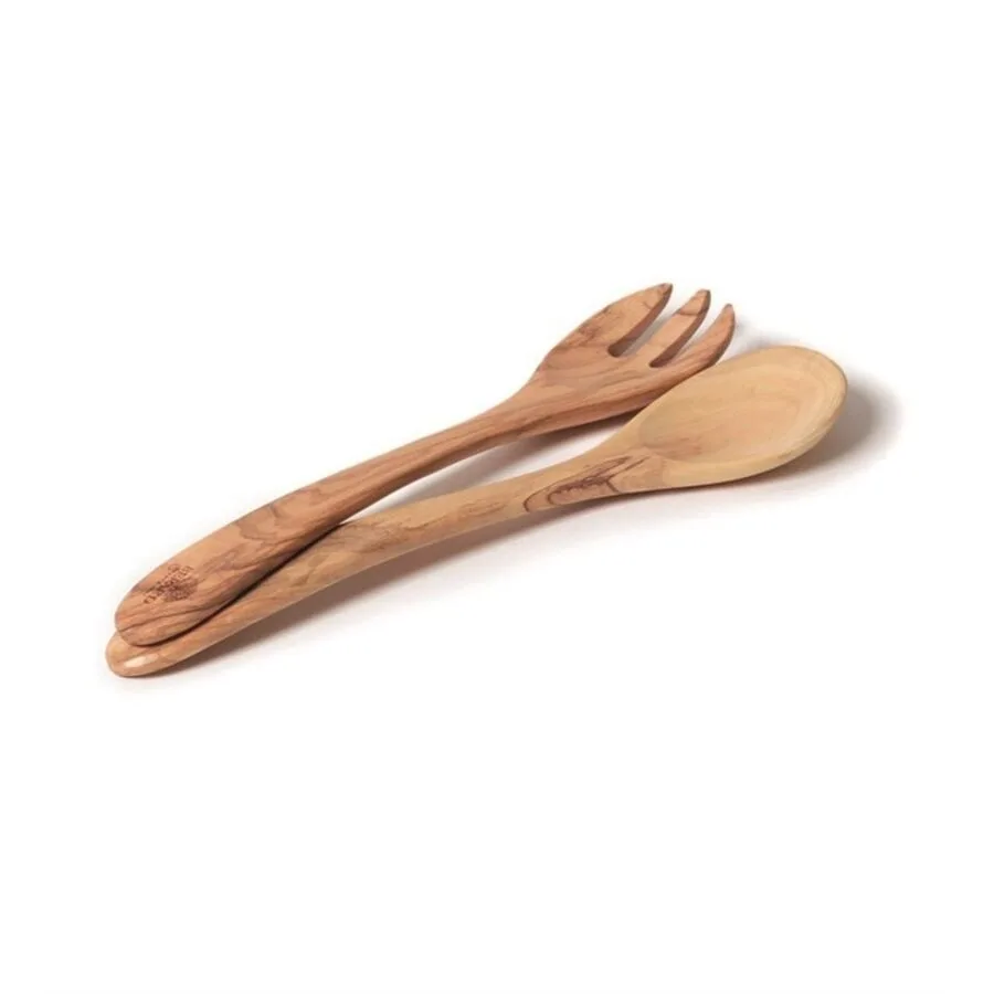 Diverse Salatbesteck Provencal Braun Holz 30 cm