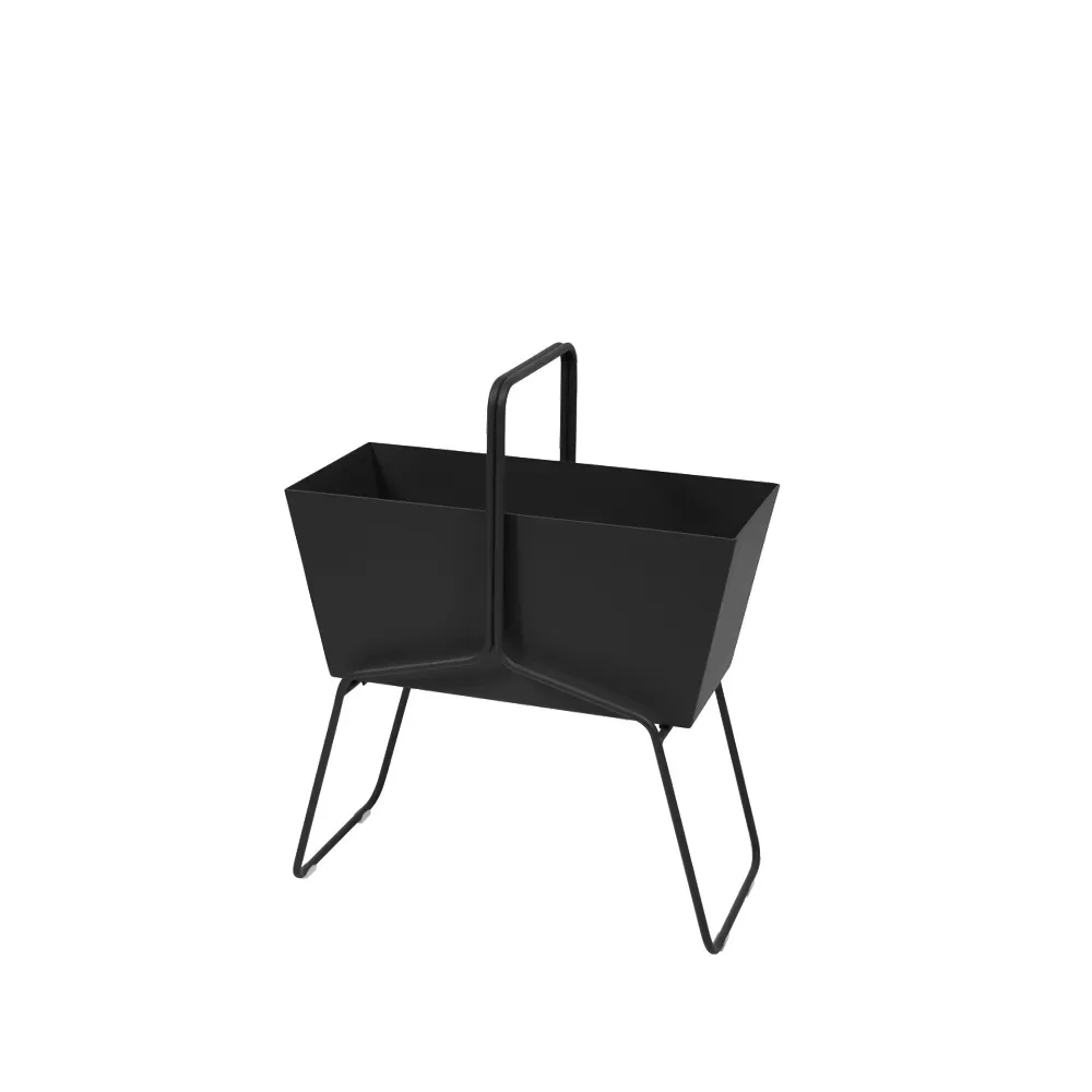 Fermob Basket high planteringsbox Liquorice (svart)