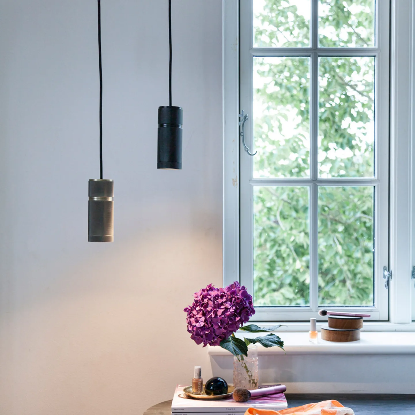 HALO Hängelampe, schwarz matt, Höhe 15 cm GU10 - Halo Design - Wohnzimmer - Aluminium - Einflammig