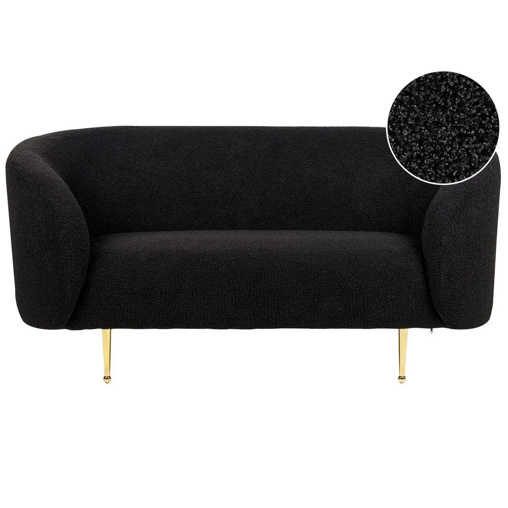 2-sits soffa Loen - Svart, guld