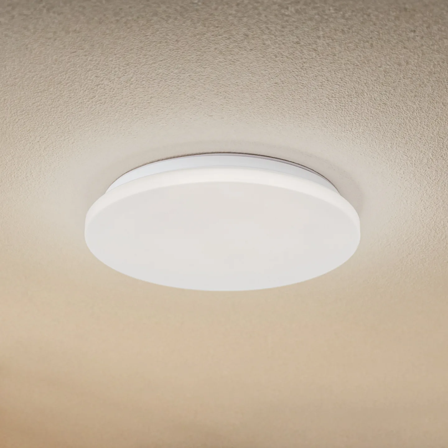 Kirkola LED-Außendeckenlampe, 3000 K, Ø 34 cm, weiß - Lindby - Keller - Kunststoff - Rund