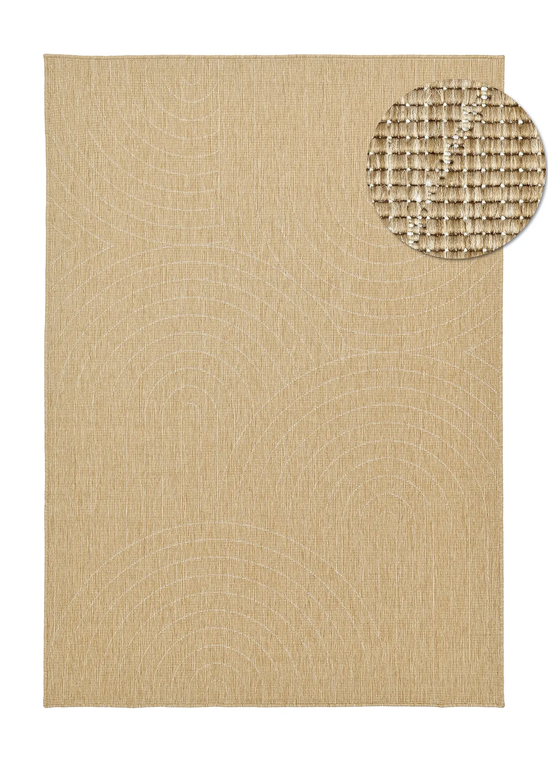 Innendørs/Utendørs tepper - Hayden (natur) (Størrelse: 80 x 150 cm)
