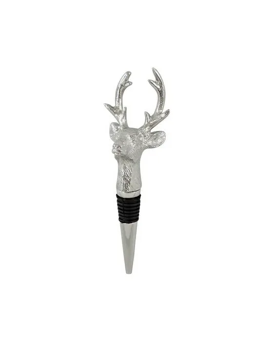 Reindeer Wine Stopper Silver