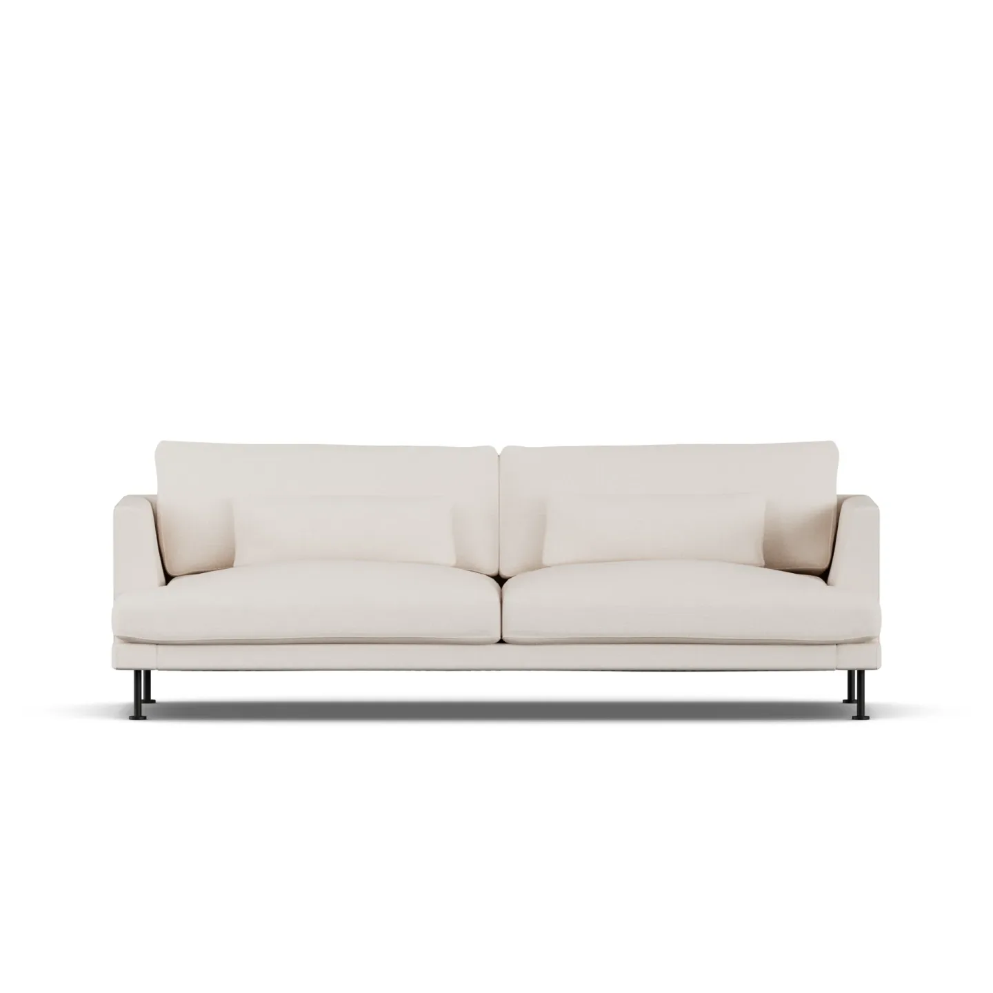1898 Bredhult Sofa Same Off White 6671-Schwarzer Stahl, 3-sitzig