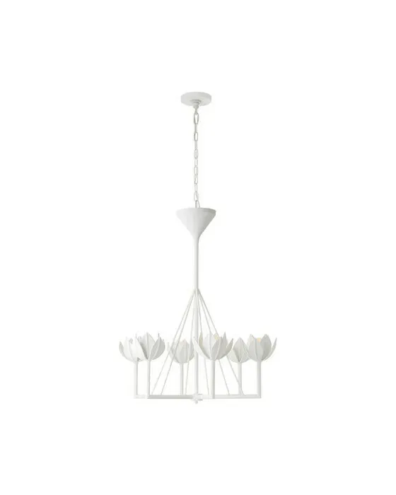 Alberto Small Single Tier Chandelier White
