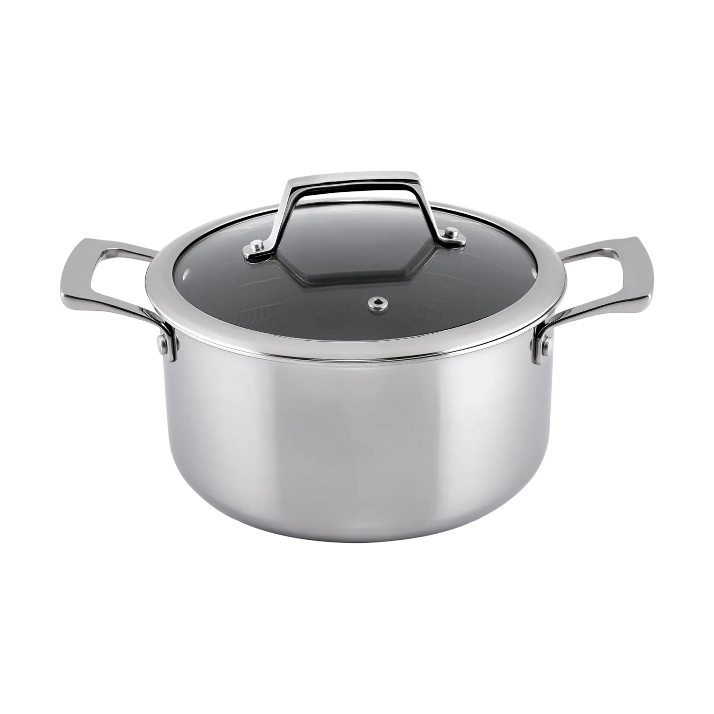 Hâws Hâws Santo Hybrid Coating Topf mit Deckel 3,4 L Edelstahl