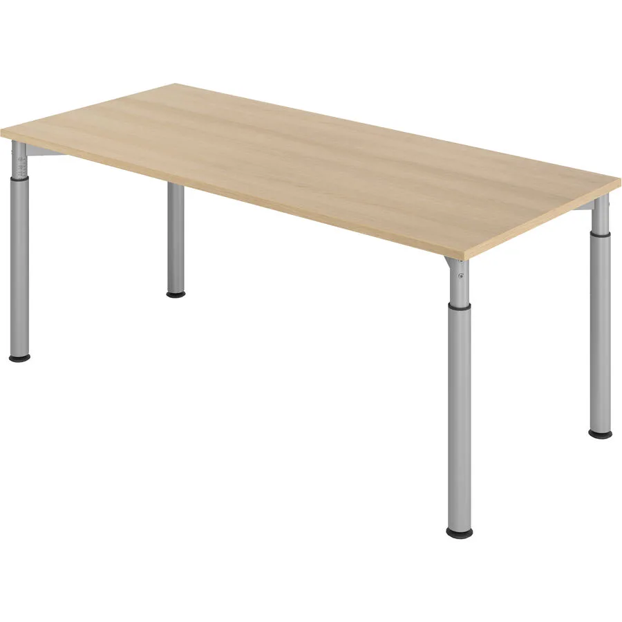 Schreibtisch Office eiche Holzwerkstoff Höhenverstellbar B 180 T 80 cm