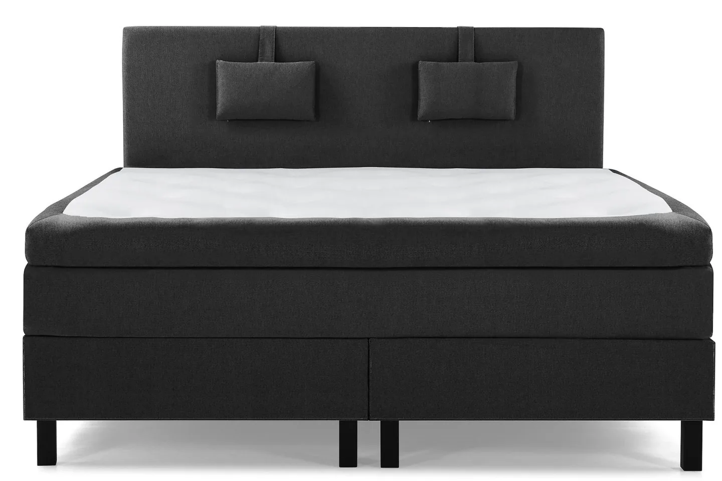 Lucky Komplett Sängpaket 180x200 Polyeter Slät - Nackkudde Liten Svart/Grå