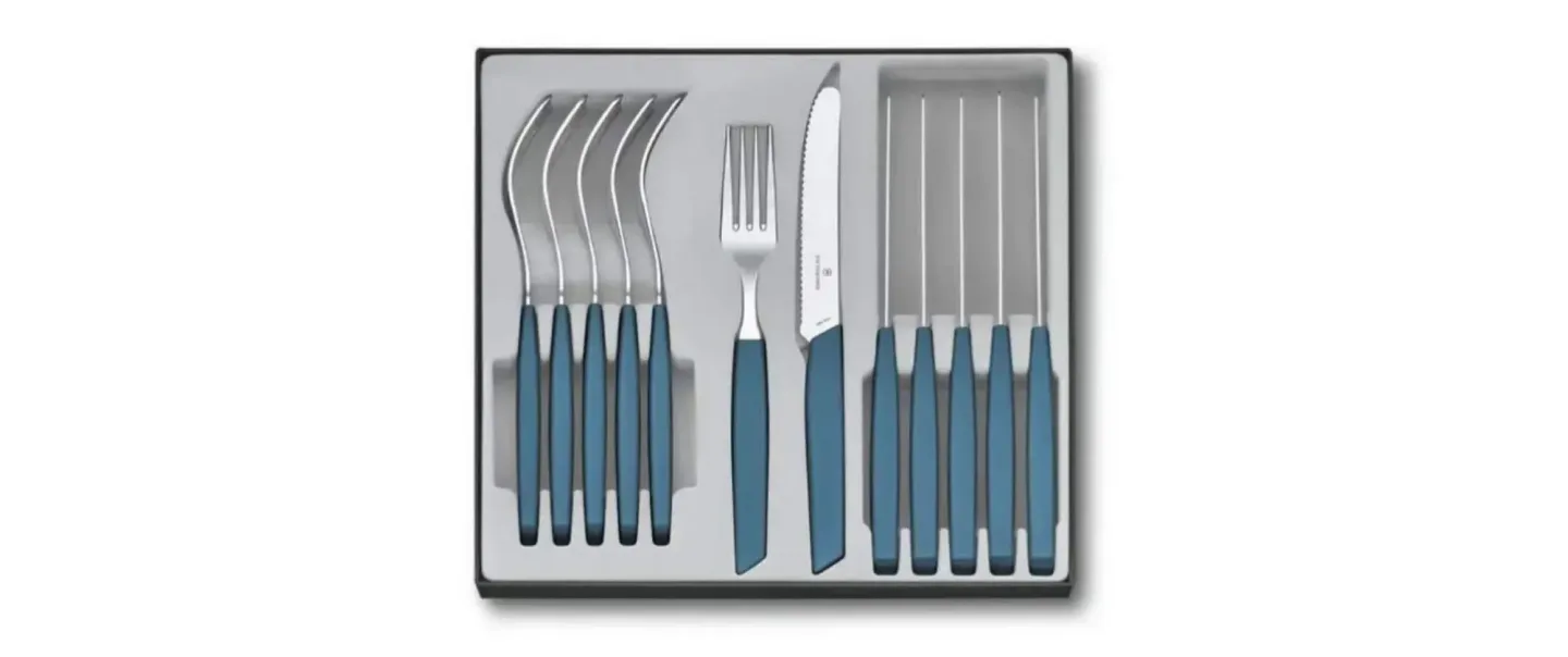 Alltron Besteck-Set Swiss Modern, 12-teilig Von Victorinox Blau | Schubiger Möbel