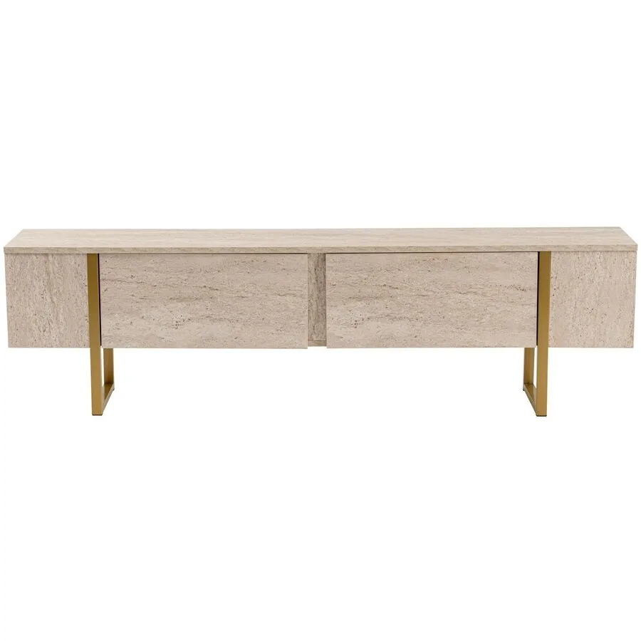 TV-Möbel Georis Braun/beige marmoriert Holzwerkstoff B 180 cm