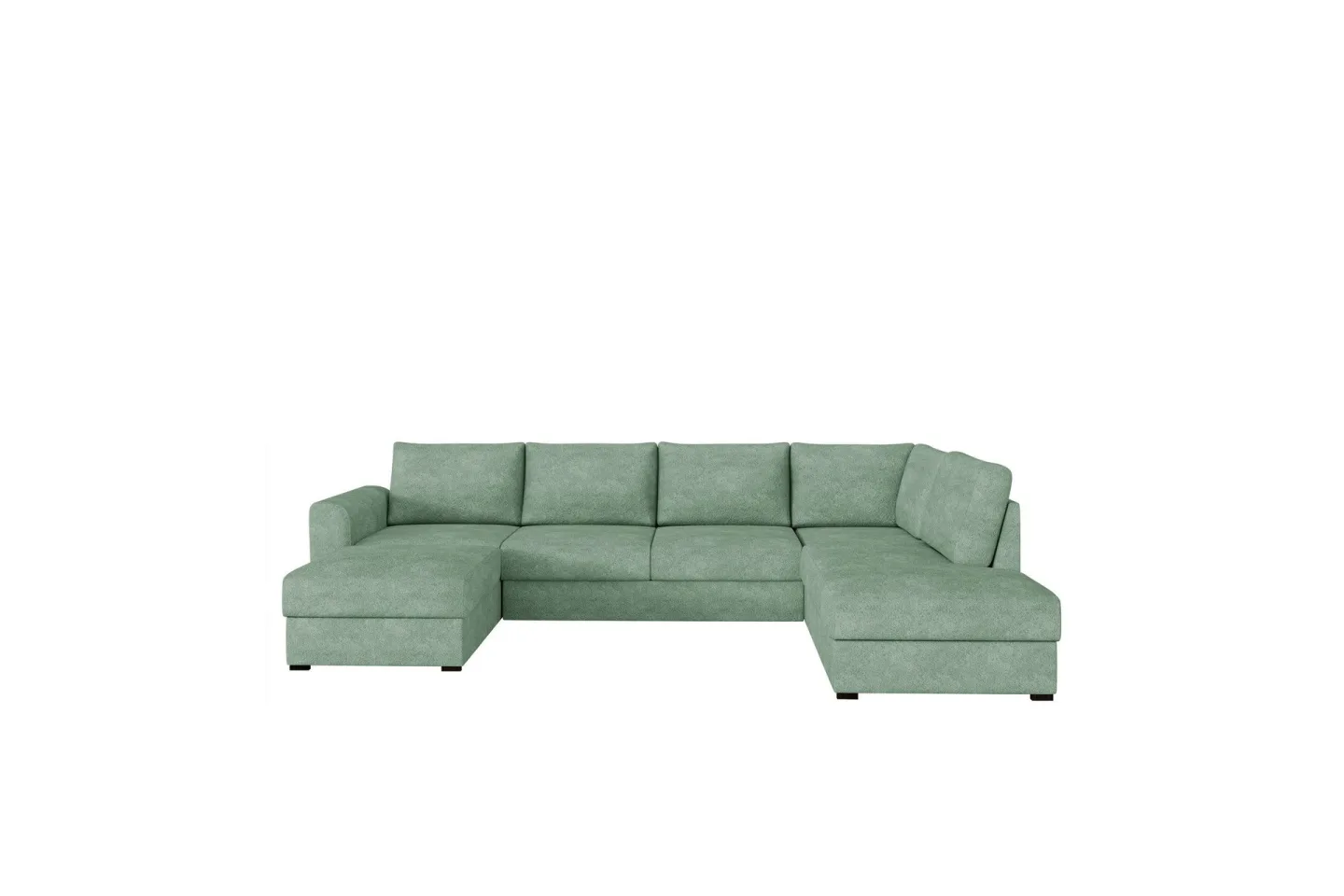 Taberk Bäddsoffa med Divan och Schäslong 4-sits i Bouclé - Grön
