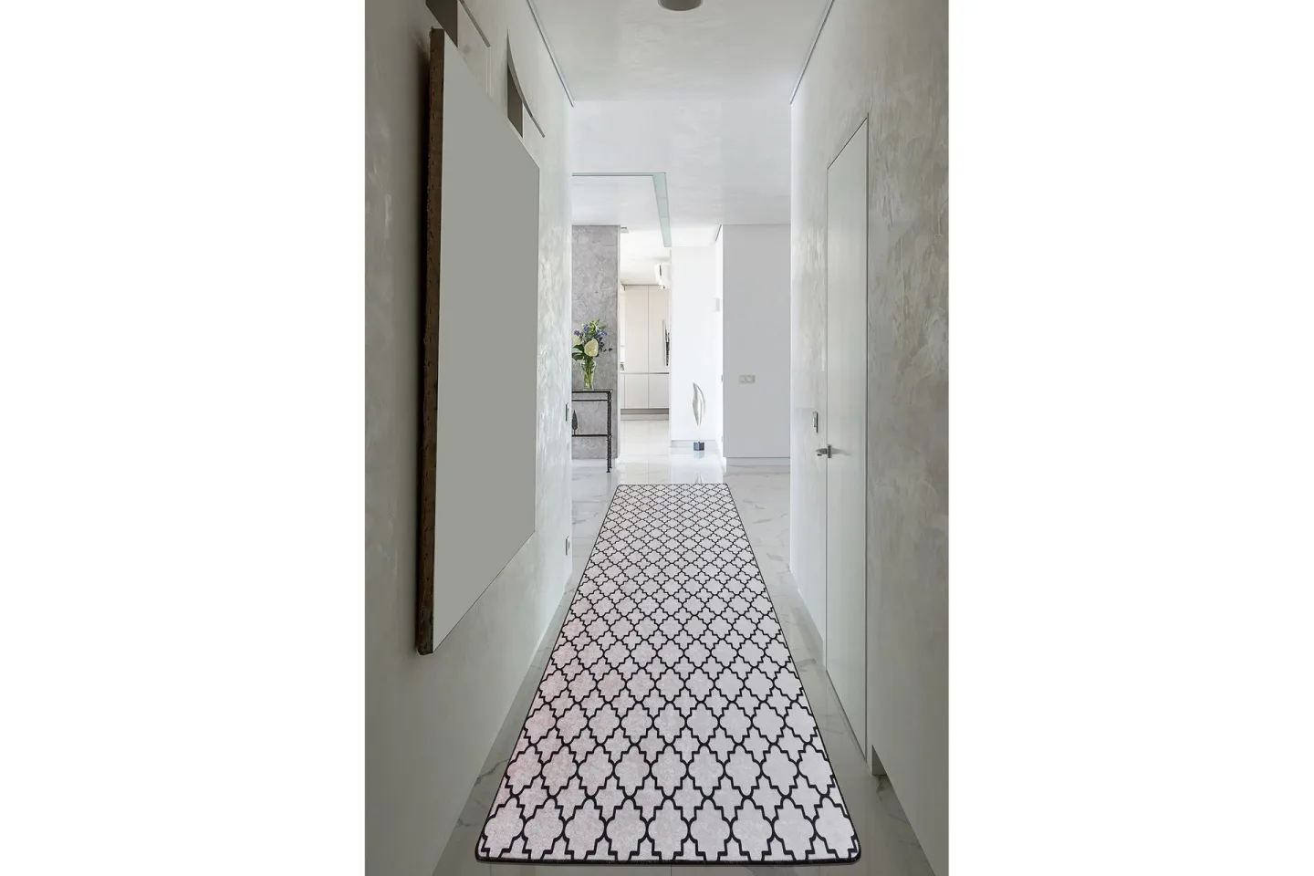 Chilai Matta 150x300 cm - Svart/Vit