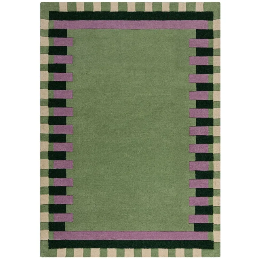 Teppich Skandy lila/grün Anderes Muster Wolle 160 x 230 cm