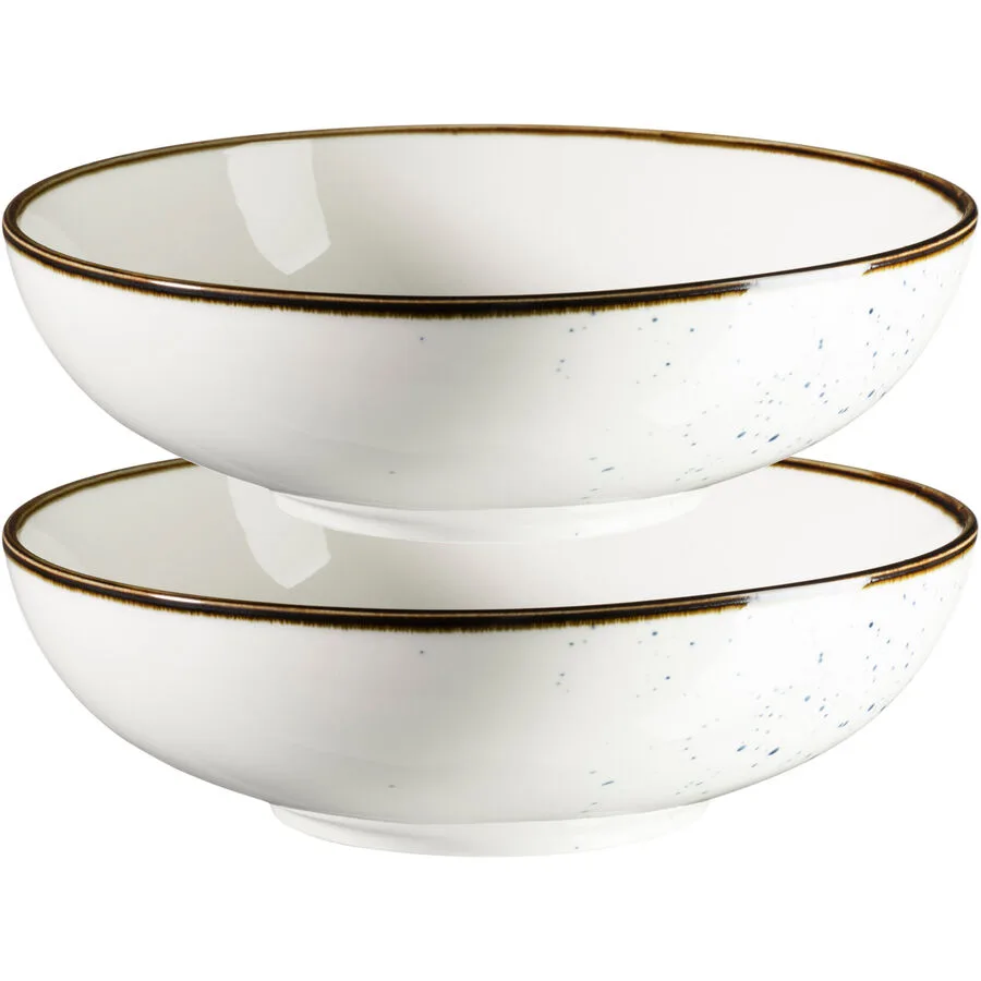 MÄSER Schüssel-Set 2-tlg. Pintar weiss/blau Porzellan D 22 cm 2 Stk