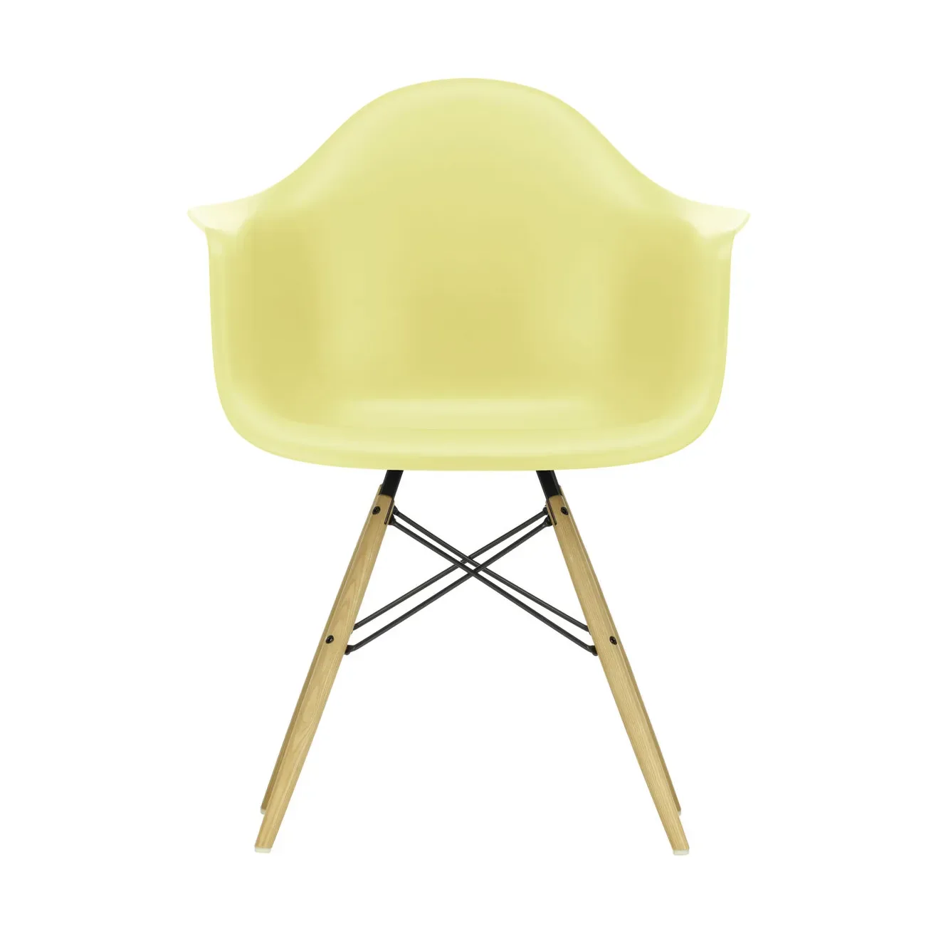 Vitra Eames Plastic Armchair RE DAW stol 92 citron-ash