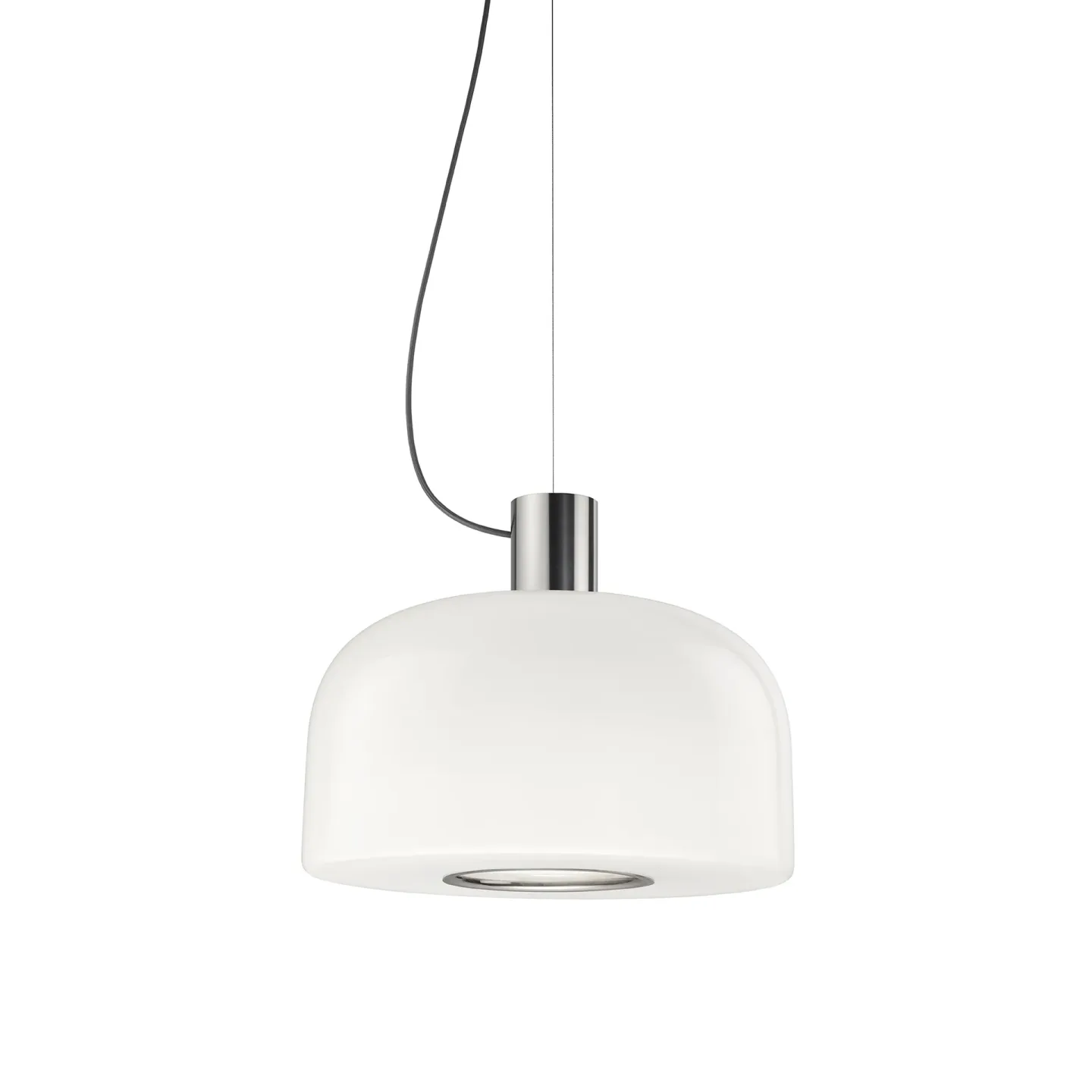 Flos Bellhop Glass S1 Pendelleuchte Bright aluminum