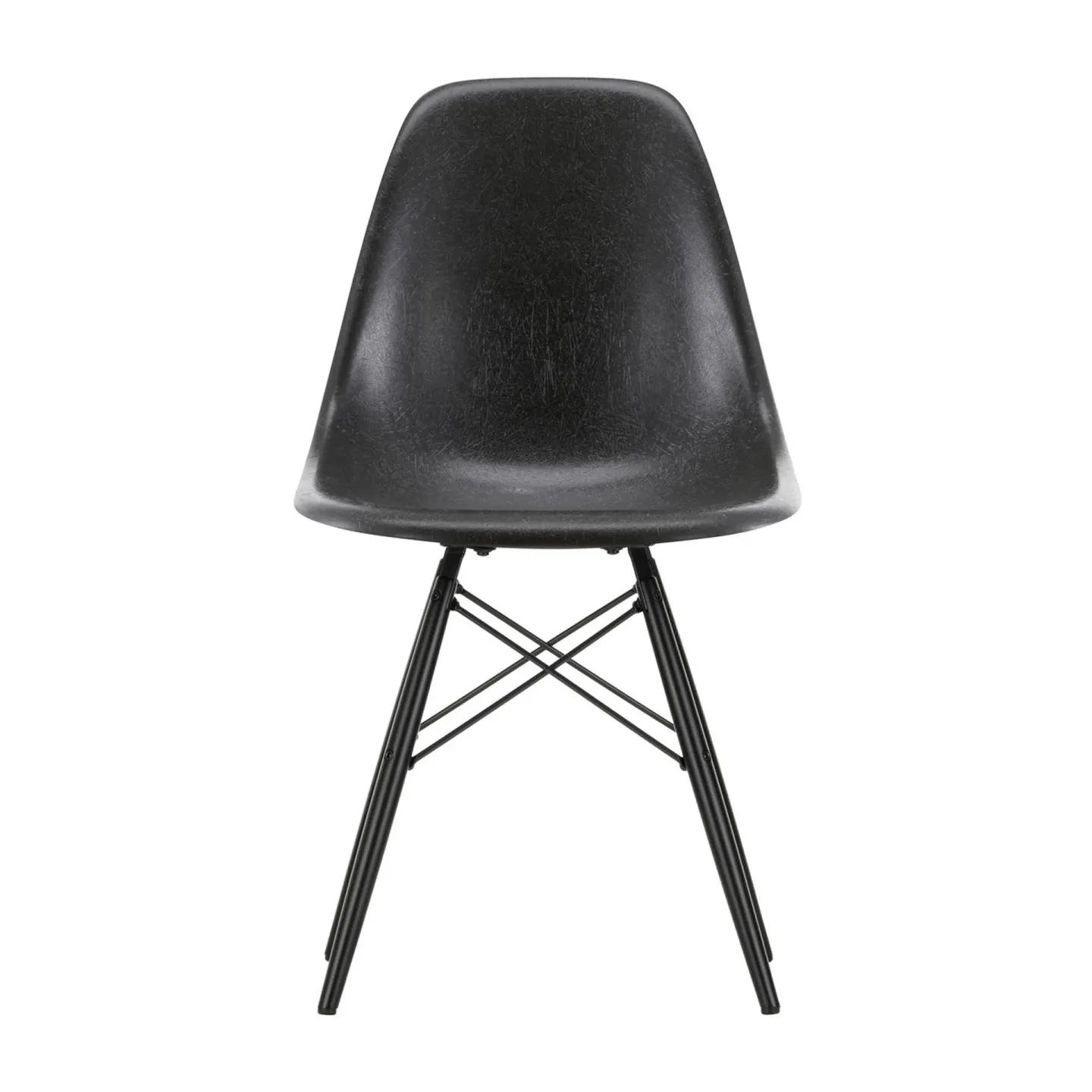 Vitra Eames Fiberglass Chairs DSW stol Elephant hide grey-darkmaple