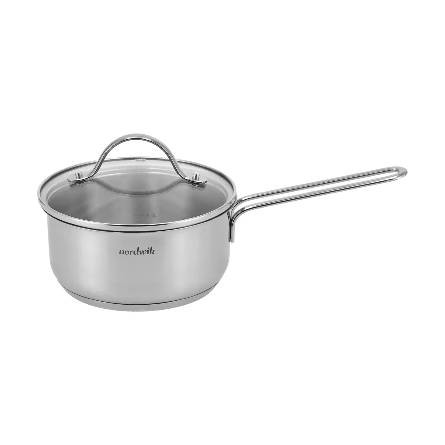 Nordwik Nordwik Kochtopf mit Glasdeckel 1,3 l Edelstahl