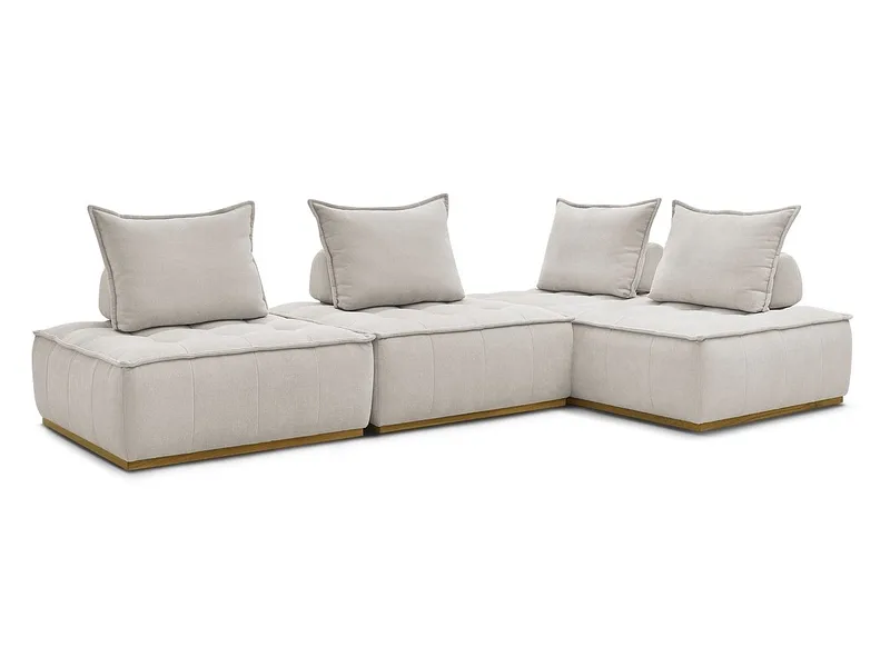 Ecksofa BOBOCHIC ELISA Stoff mit Textur beige