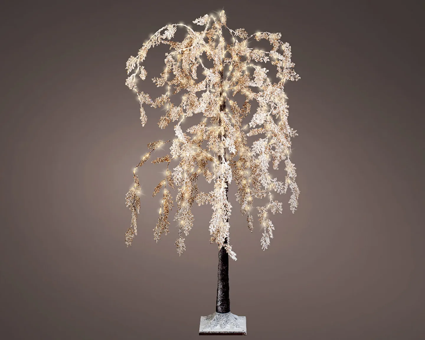 Gilde Weihnachtsbaum Zypresse, 360 Led, Braun H: 180 cm | Schubiger Möbel
