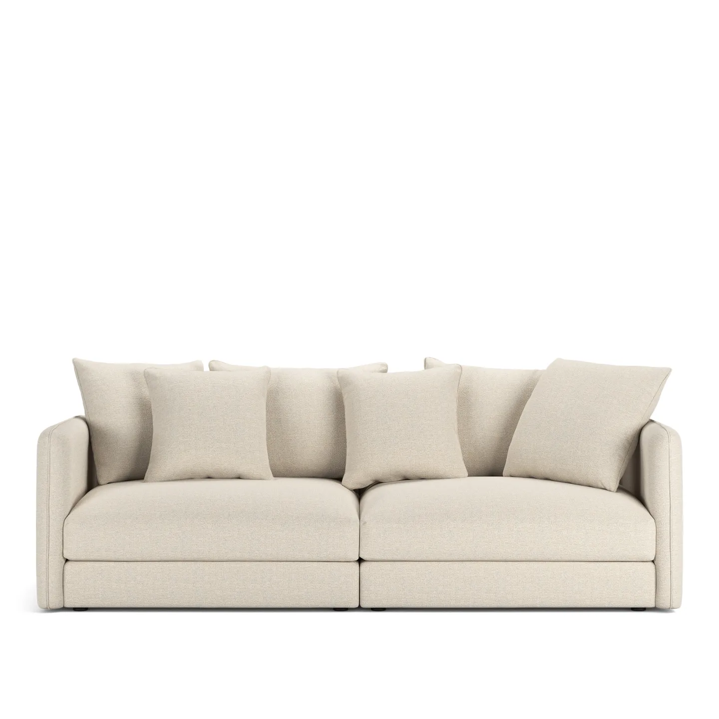 NOGA - Pavarotti 2.5-Seater, Fixed Cover, Cushion Variant 01, Lario 38 - Soffor - Beige
