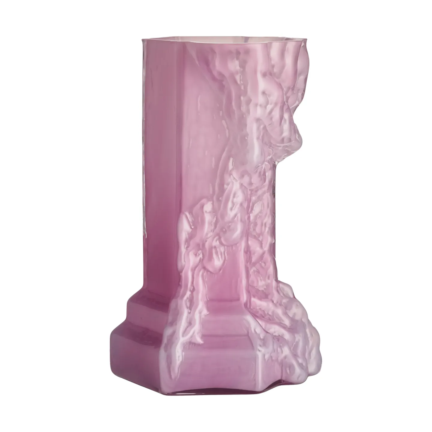 Kosta Boda Rocky Baroque Vase 35 cm Cool Pink