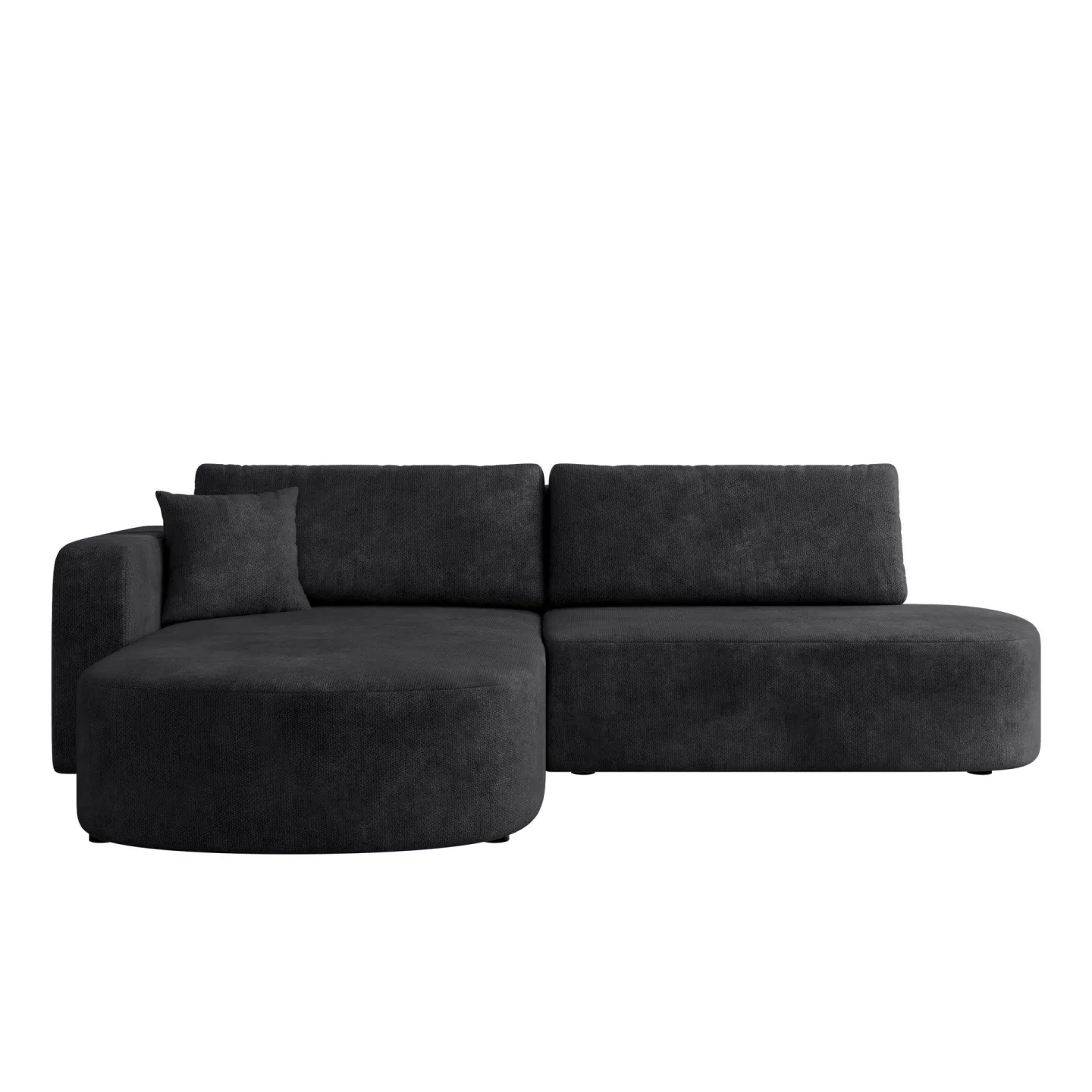 Pryda 4-sits Bäddsoffa divan vänster med förvaring - svart