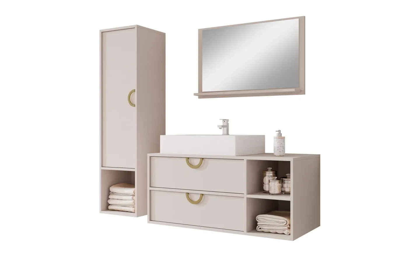 Merlinor Möbelset för Badrum - Beige