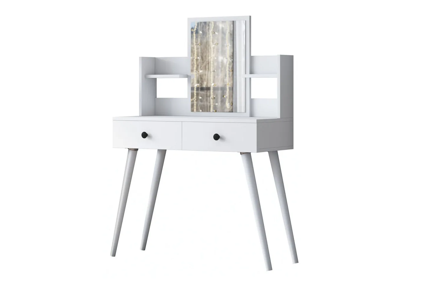 Junji Sminkbord 89,8x111,8 cm Vit - Hanah Home