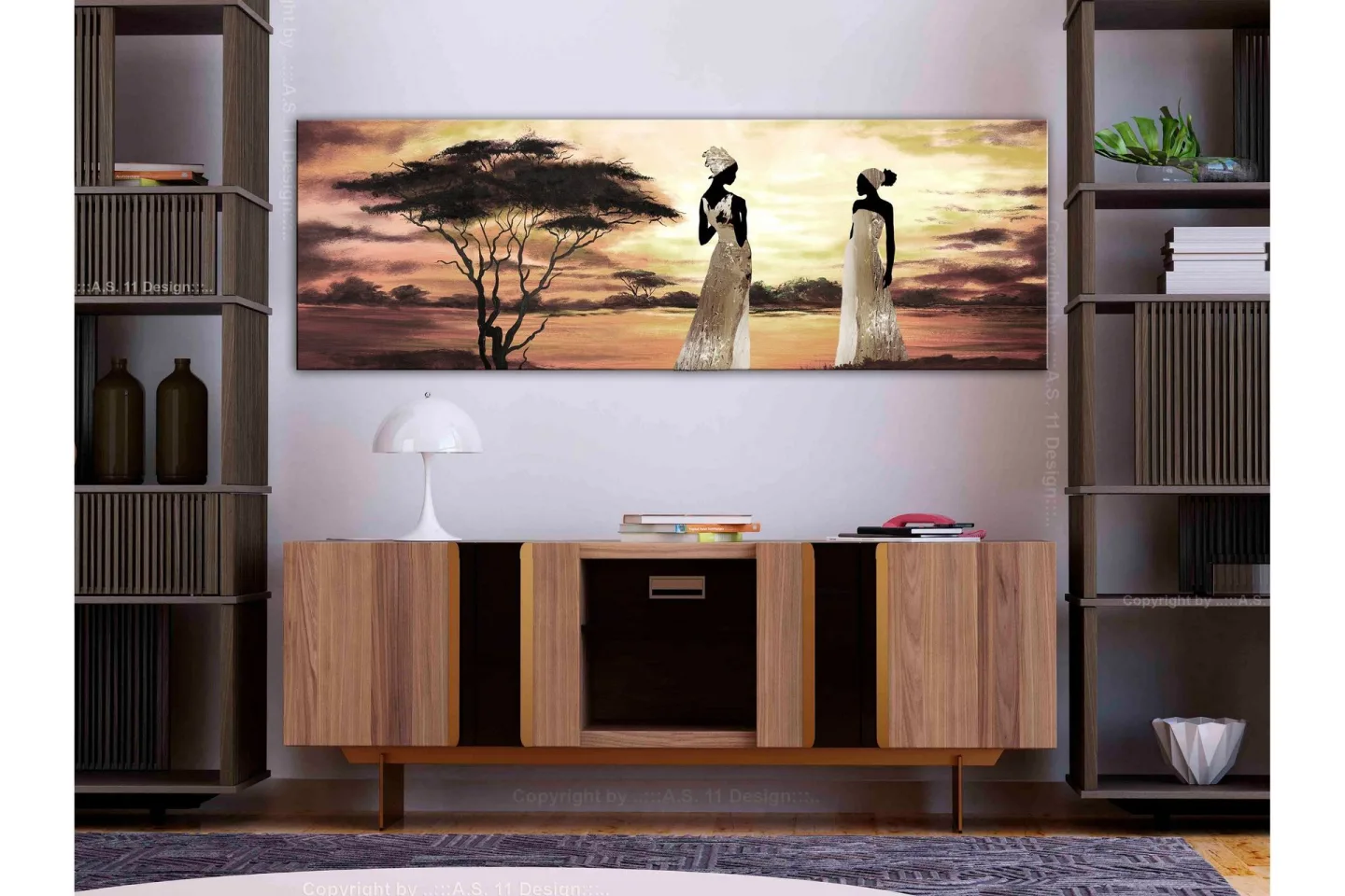 Tavla African Goddesses (1 Part) Narrow 120x40 -
