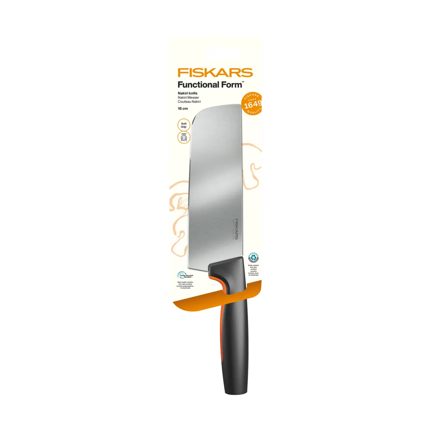 Fiskars Functional Form Nakiri-Messer Edelstahl