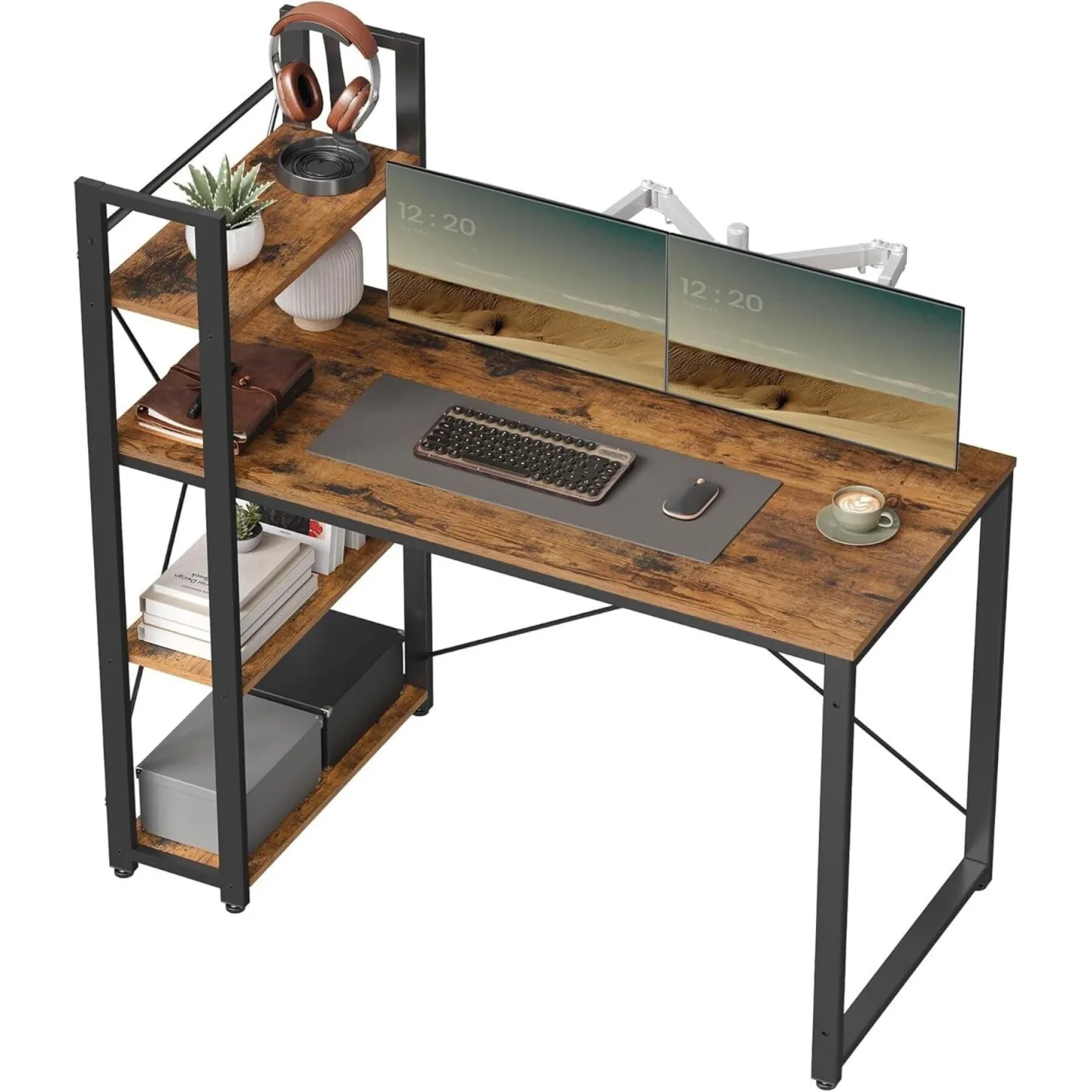 Schreibtisch VASAGLE Schwarz B 56 T 120 cm - Schreibtisch