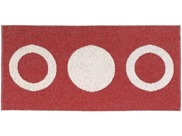 Plastmatter - Horredsmattan Circle (rød) (Størrelse: 70 x 150 cm)