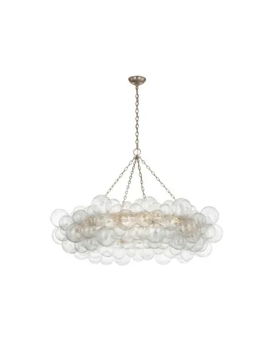 Talia 54" Ring Chandelier Burnished Silver Leaf