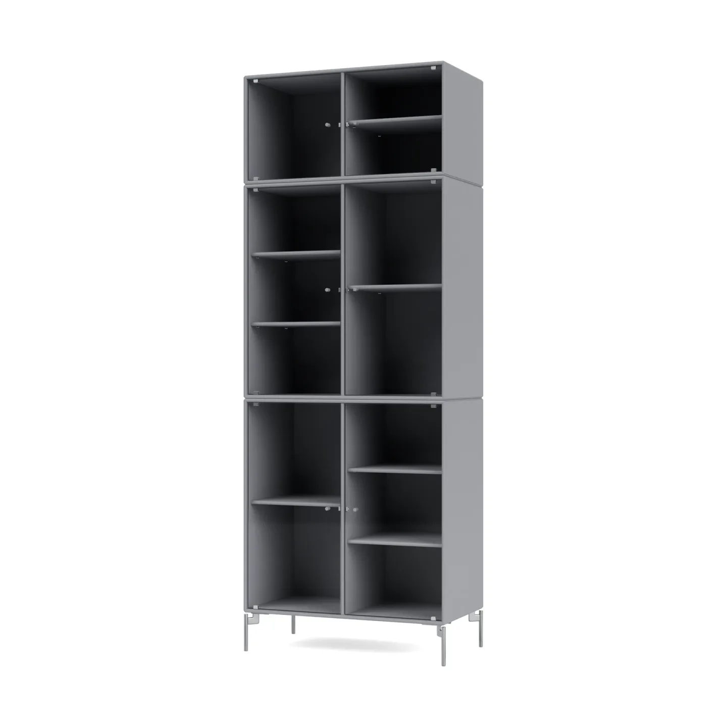 Montana Ripple IV Vitrinenschrank 69,6x187,2x38 cm Graphic-Beine chrome