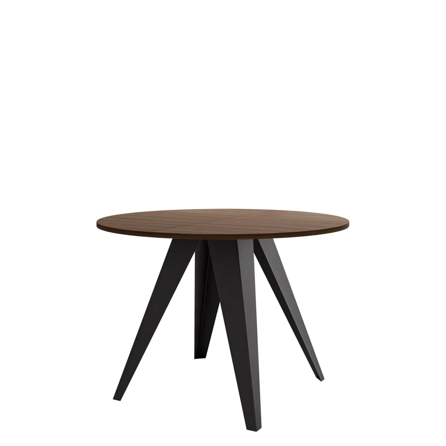 Hoban Matbord rund förlängningsbart 100-138 cm - Svart, brun