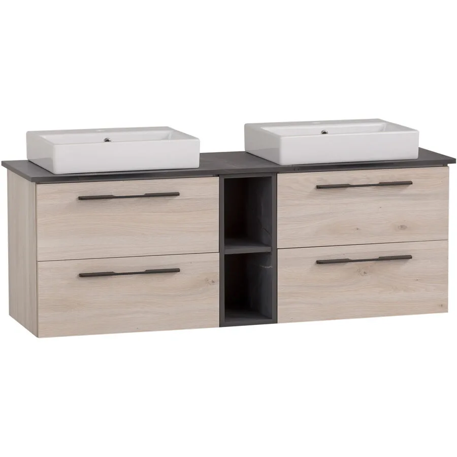 Waschtisch mit Lavabo Maxin sand Holzwerkstoff B 148.2 T 45 cm H 66.4 cm