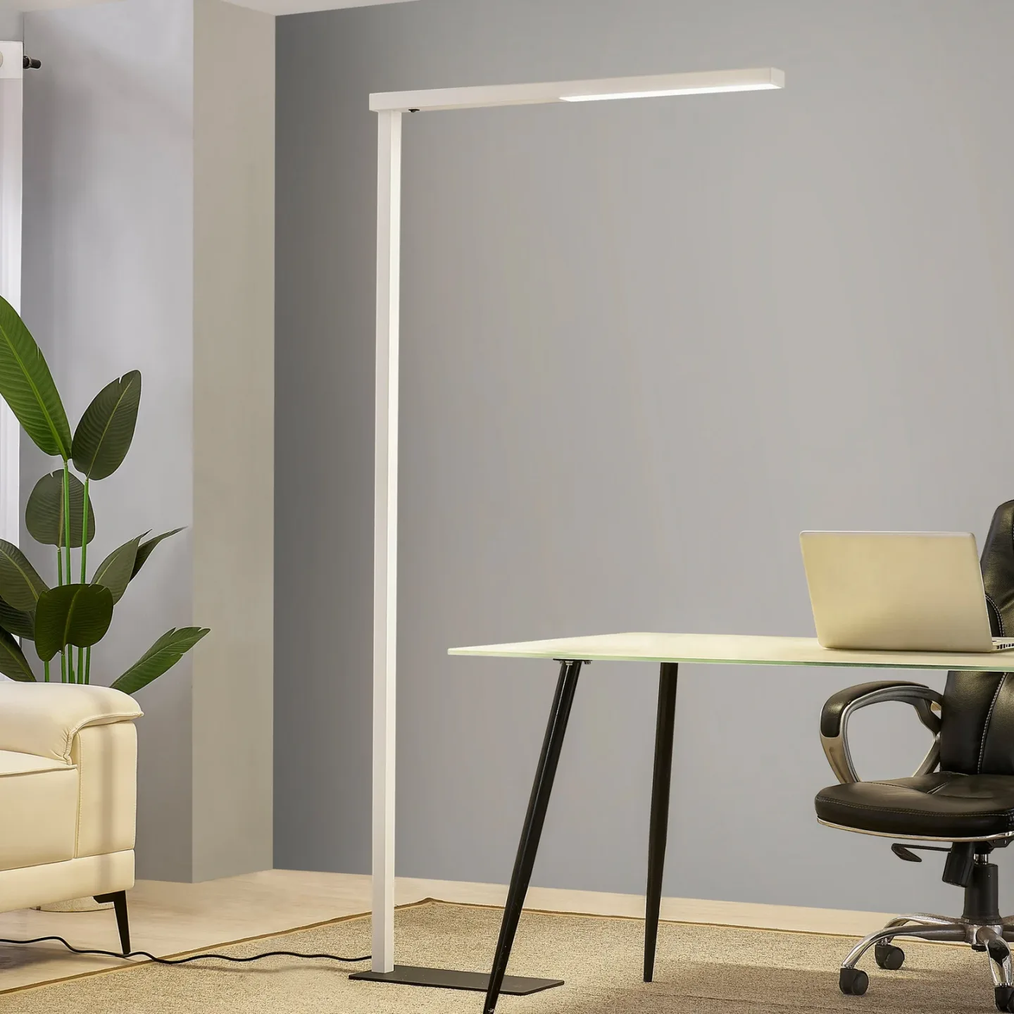 Tamilo Gulvlampe White/Black - Arcchio - Kontor / arbejdsværelse - Moderne - Metal - Kantet