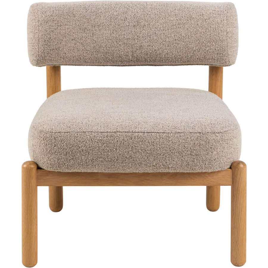 Sessel Graham Beige, Natur Stoff, Eiche B 66.5 T 69 H 75 cm