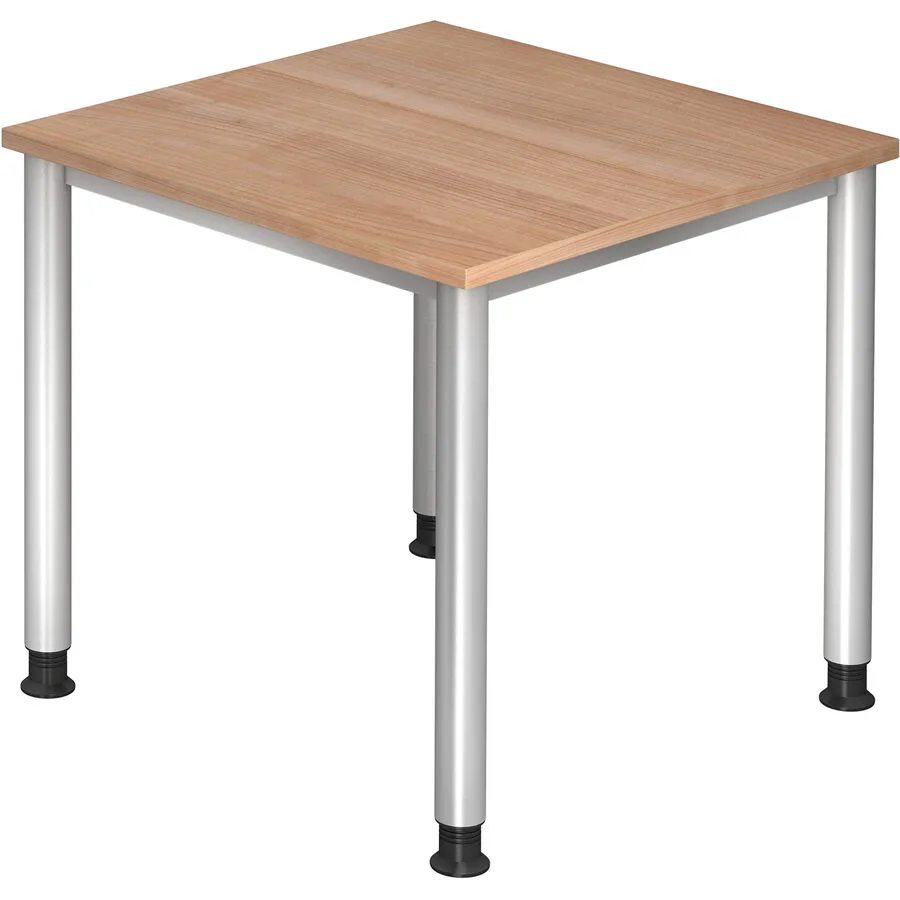 Schreibtisch Office nussbaum Holzwerkstoff Höhenverstellbar B 80 T 80 cm