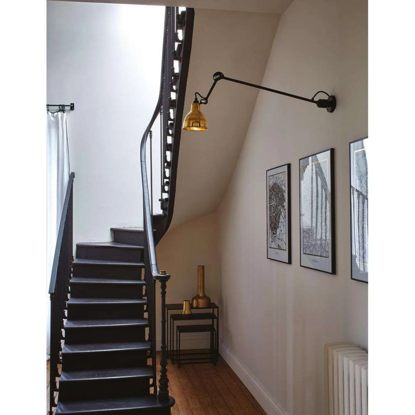 304L60 Væglampe Sort/Sort/Kobber - Lampe Gras - Stue - Metal
