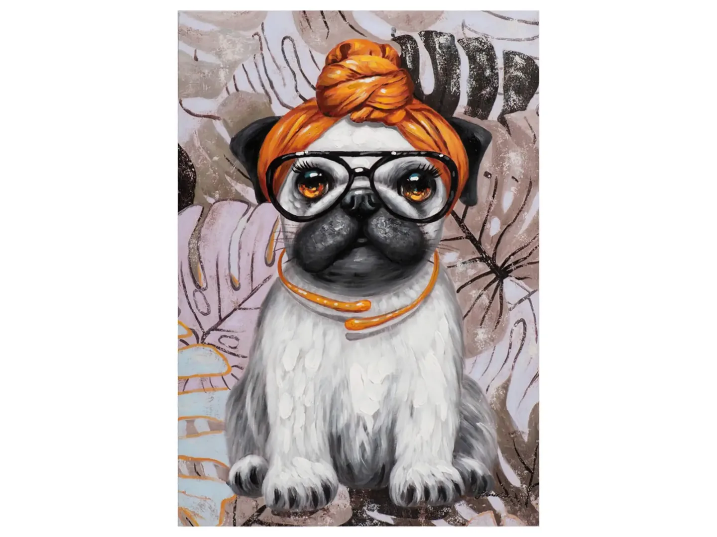image LAND Bild Mops mit Turban | Schubiger Möbel