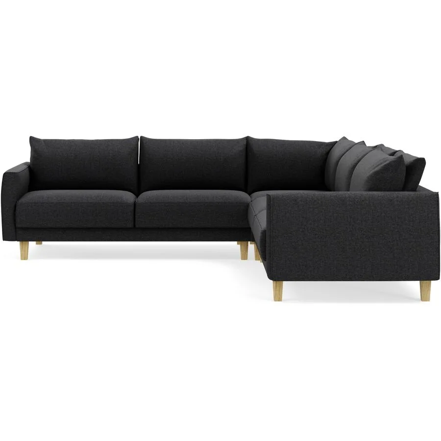 Ecksofa Avena Variabel Stoff/Holzfuss Eiche anthrazit B 264 T 264 cm - Möbel Konfigurator: Traummöbel individuell zusammenstellen