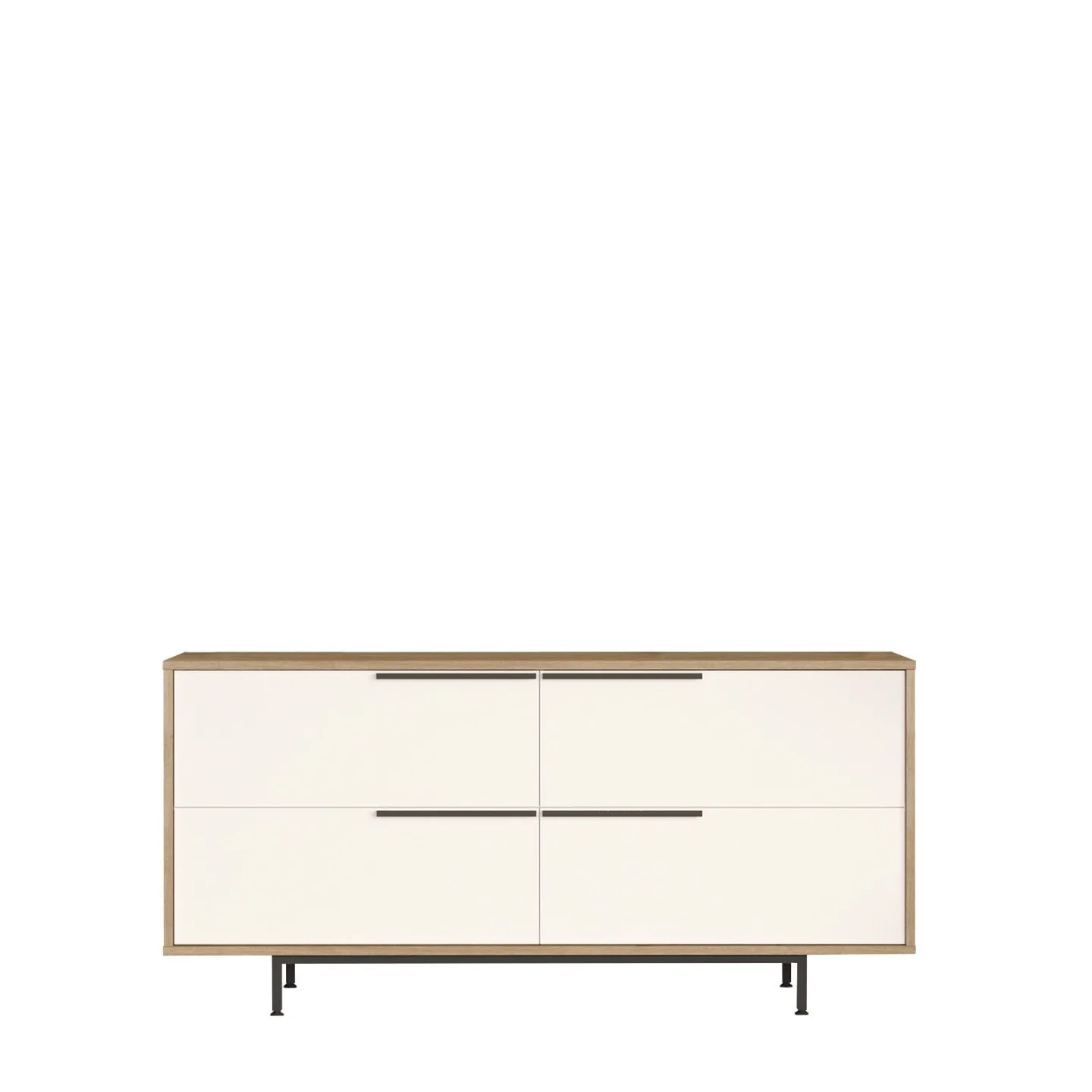 Nilena Konsol 160x74,3x44,5 cm - Ek och vitt