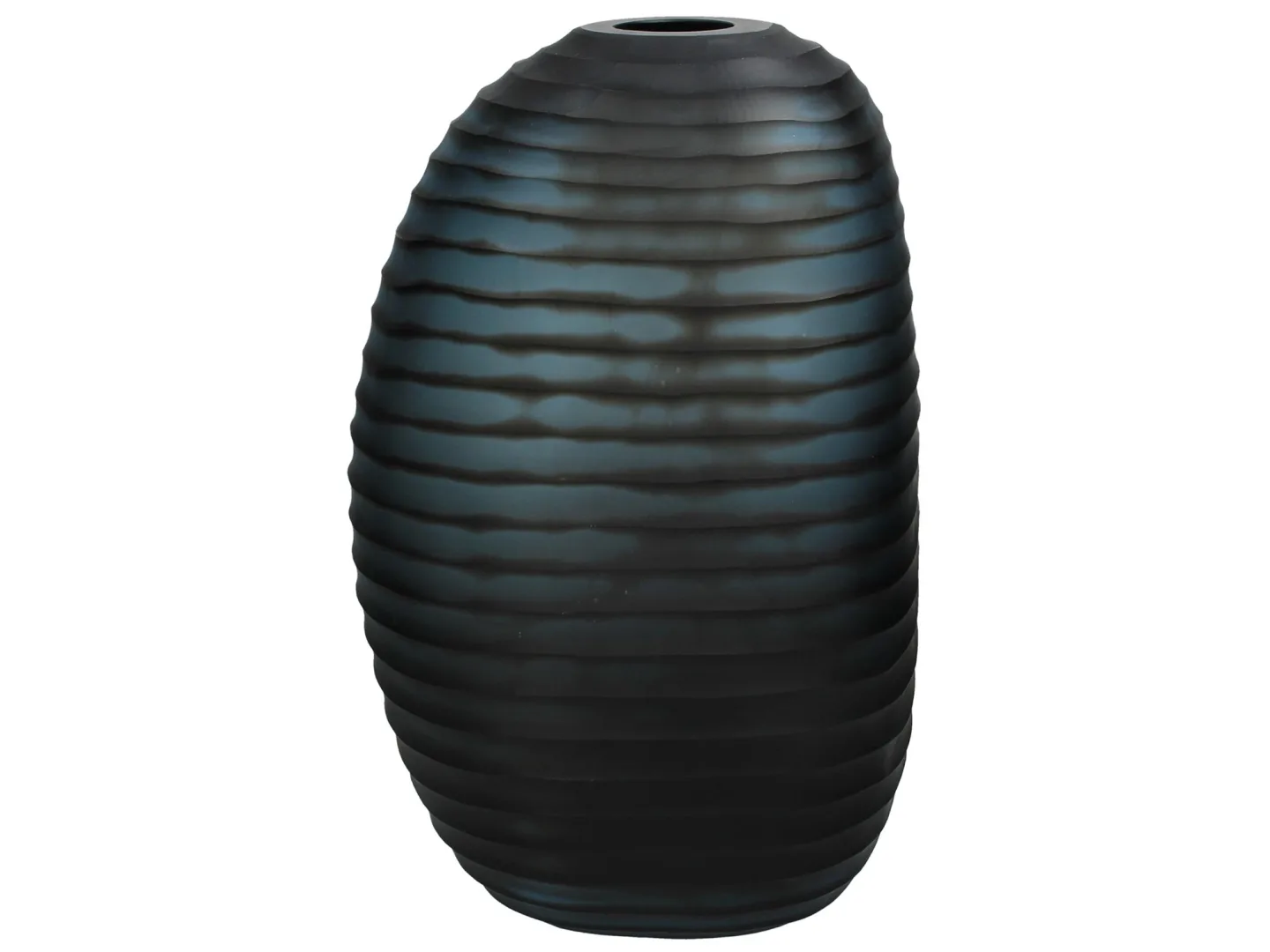 Kersten Vase Glas Dunkelblau B: 28 cm | Schubiger Möbel