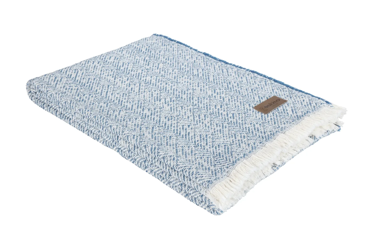 Eskitex AG Plaid Mykonos 140 x 200 cm Blau | Schubiger Möbel