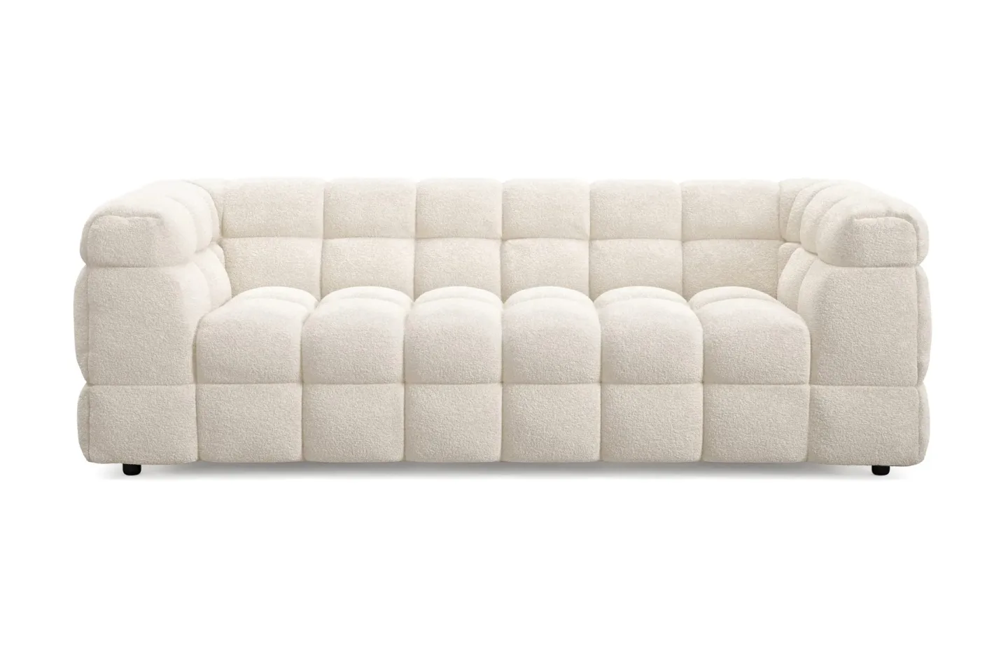 Elise 3-sits Bubblig Soffa - Beige Teddy