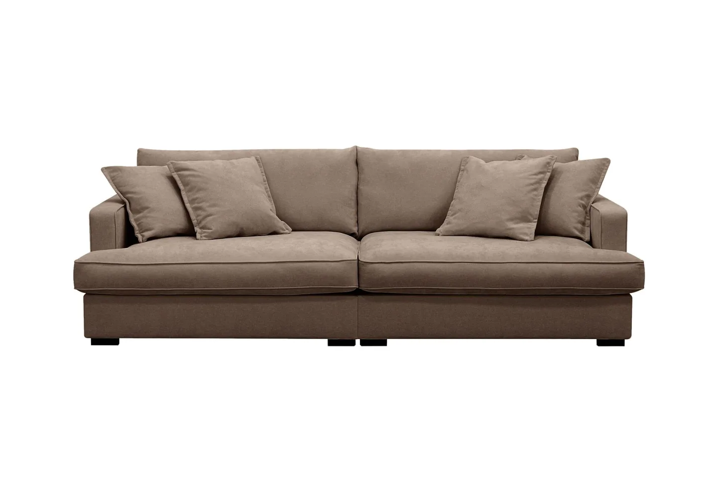 Rossita Lyx 3-sits Extra djup Soffa i Tyg - Mörkbrun